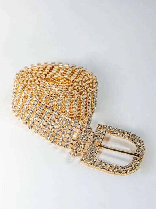 REVOLVE petit moments Showgirl Belt in Gold One Size Fits All Crystals main image 14